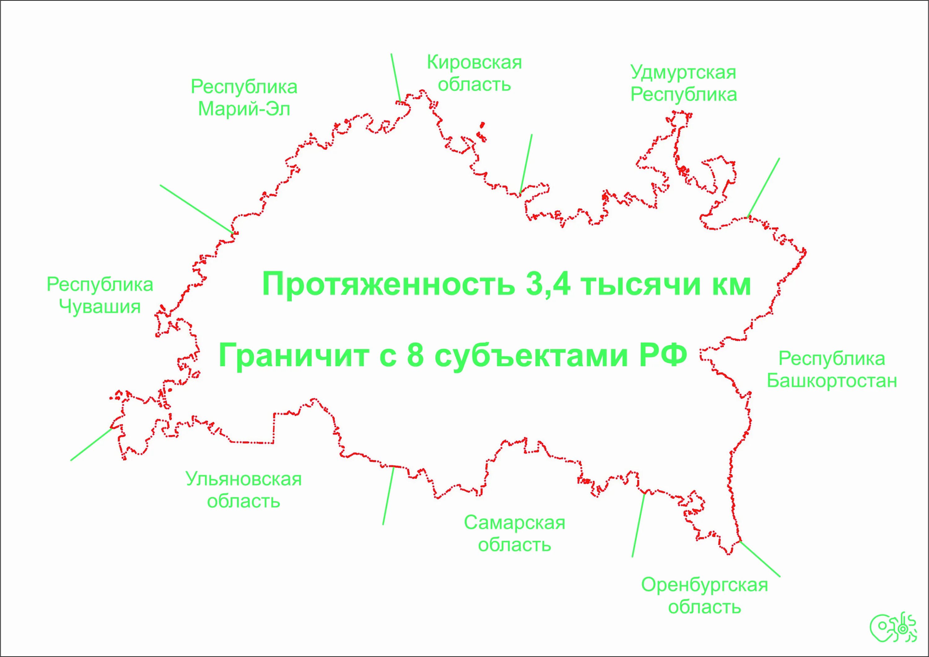 Республика Татарстан с кем граничит карта. С кем граничит Татарстан на карте. С кем граничит Татарстан на карте России. Карта Татарстана с какими республиками граничит.