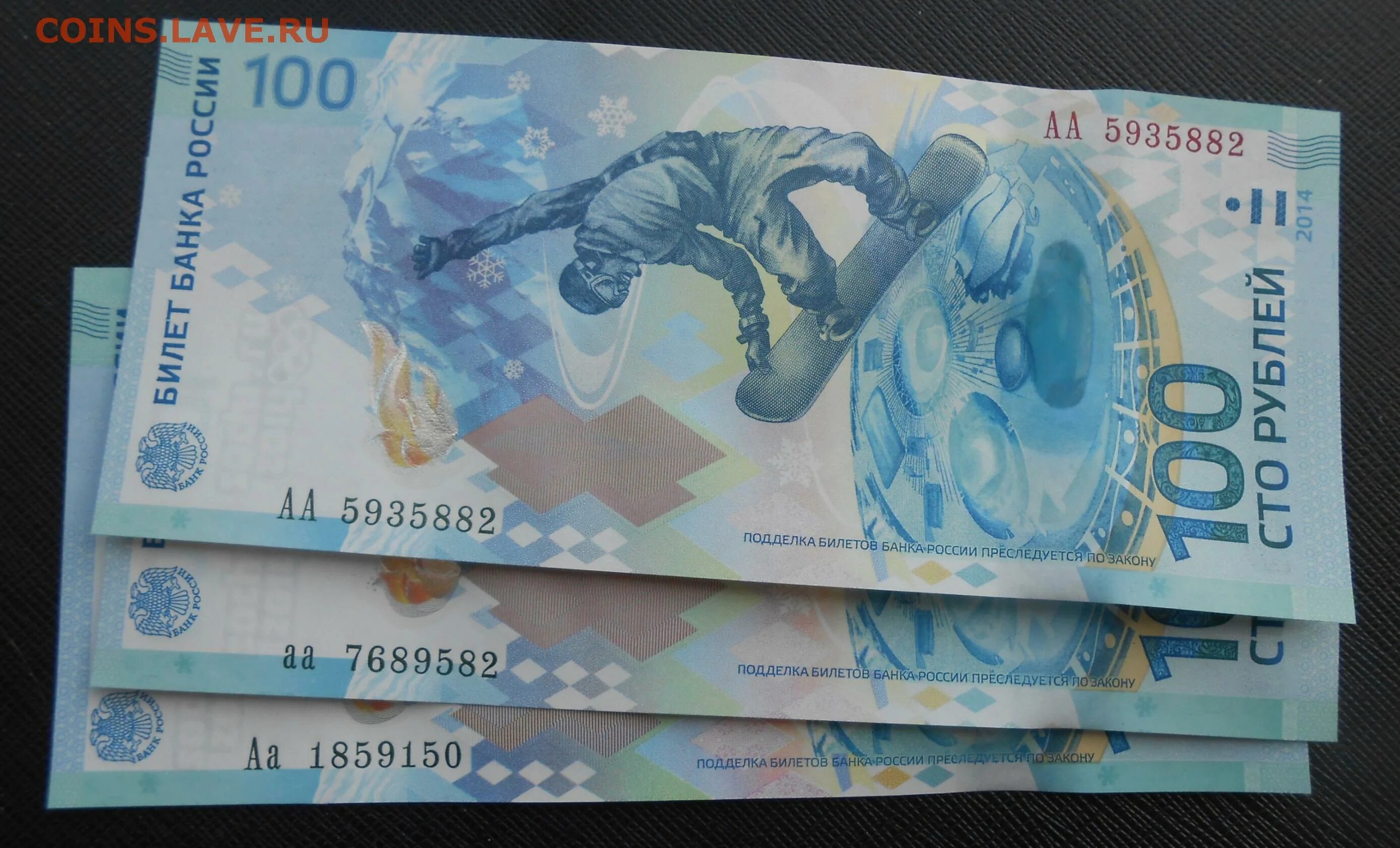 Билет банка России 100 рублей.