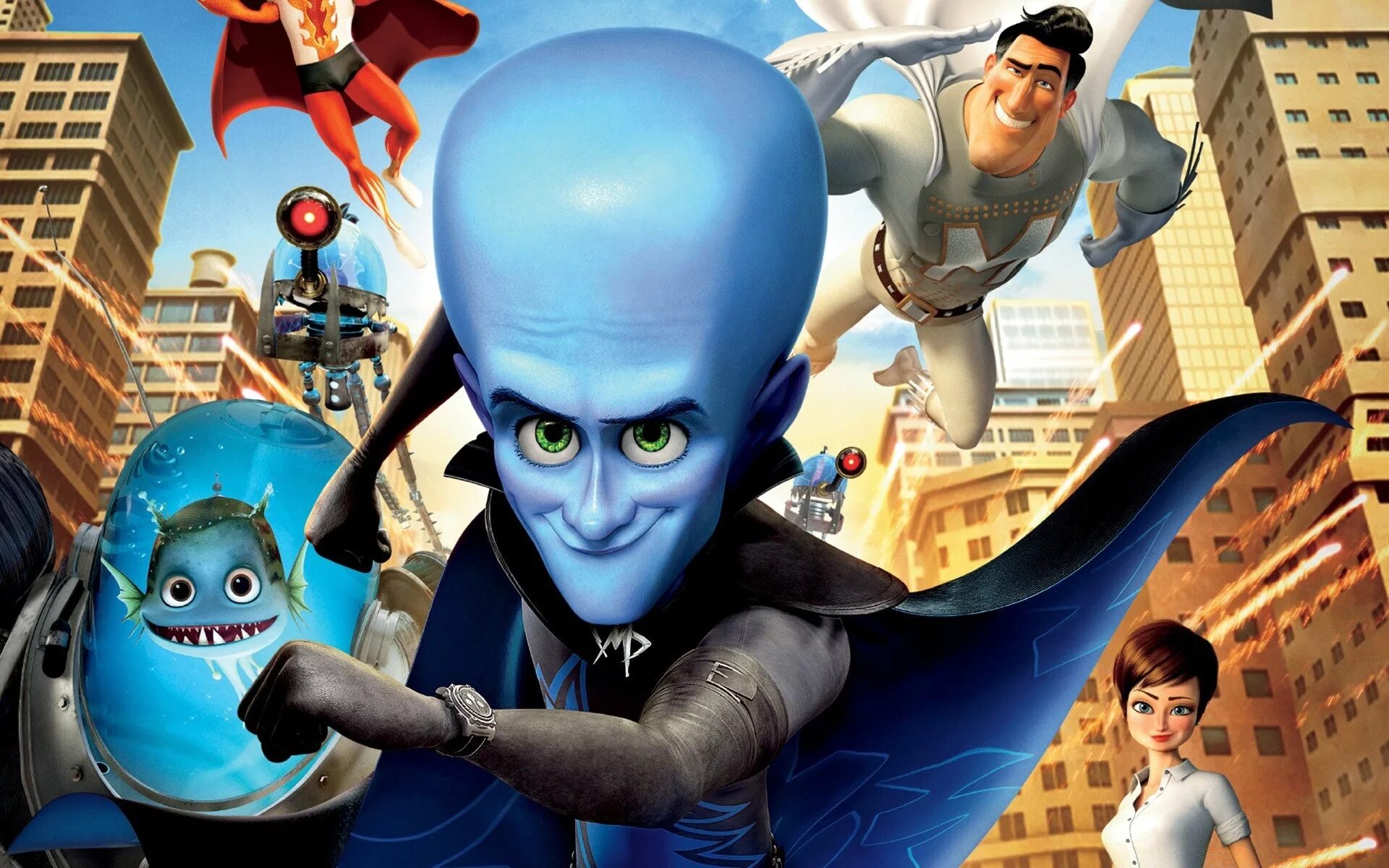 Мультсериалы про героев. Мегамозг Megamind 2010. Герои мультика Мегамозг. Дримворкс Мегамозг.