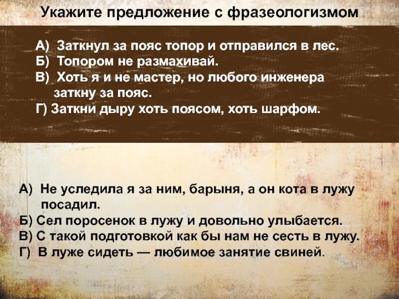 Предложение с фразеологизмом хоть бы что. Укажите предложение с фразеологизмом. Предложения с идиомами. Пробный камень фразеологизм предложение. Предложение с фразеологизмом сесть в л.