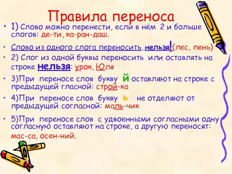 Язык по слогам разделить. Правила переноса. Перенос слов. Правила переноса слов. Правила как переносить слова.