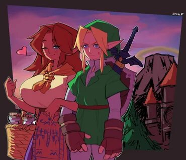 Malon and Link by TecFuzz The Legend of Zelda Know Your Meme Video Game Cha...