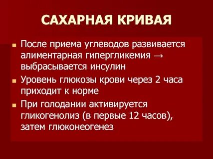 Сахарная кривая в норме