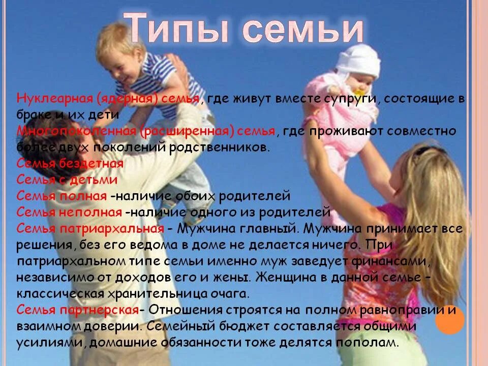 Муж это тоже ребенок. Типы семей. Нуклеарный Тип семьи. Семья партнерского типа. Тип семьи супруги и дети.