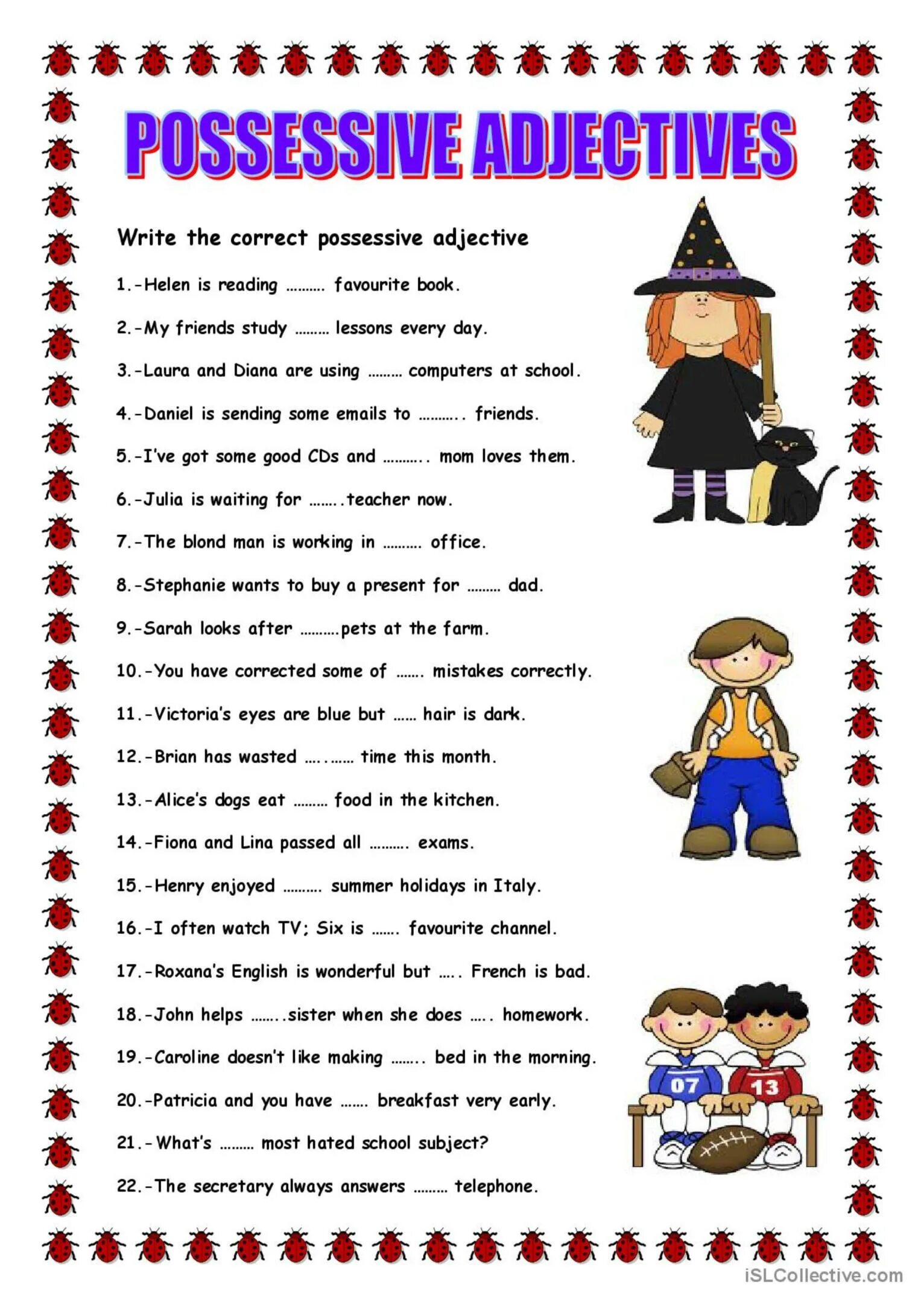 Exercise possessive pronouns in English. Притяжательные местоимения Worksheets. Местоимения Worksheets. Притяжательные прилагательные Worksheets. My your worksheet