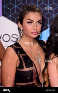 Milan, Elettra Lamborghini shopping in the center with the tow truck Elettr...