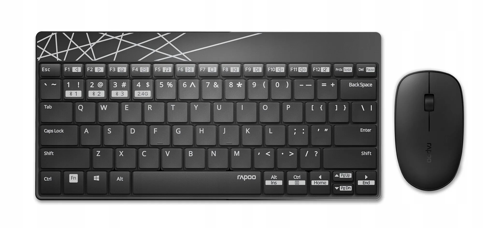 Rapoo 8000m. Keyboard Rapoo 8000m + Mouse Wireless/Black. Комплект (клавиатура+мышь) Rapoo 9300p. Клавиатура + мышь Rapoo 9500m.