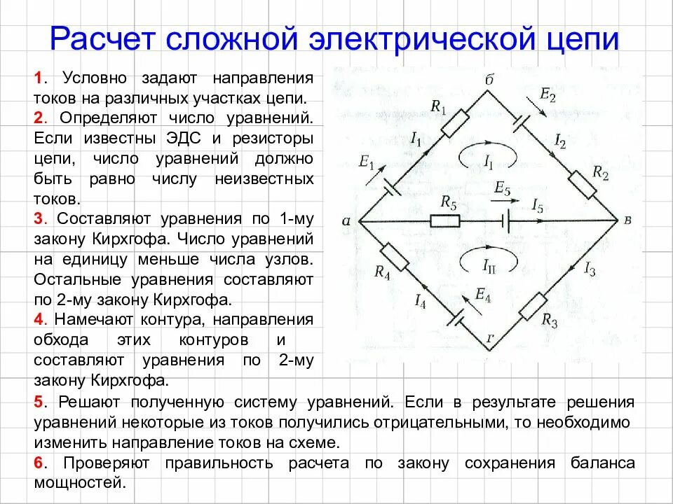 Расчет сложных схем