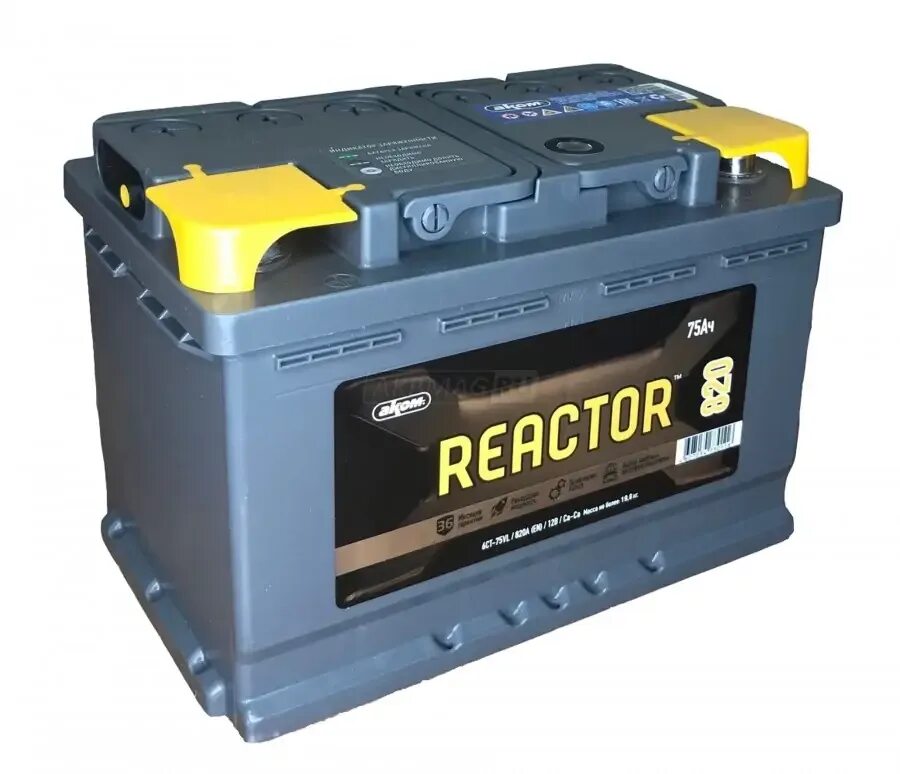 Аккумулятор Reactor 75ah. Аккумулятор Аком реактор 75а 820а. Аккумулятор Reactor 75. Аком Reactor 75.