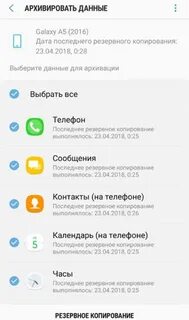Сохранение данных телефона самсунг