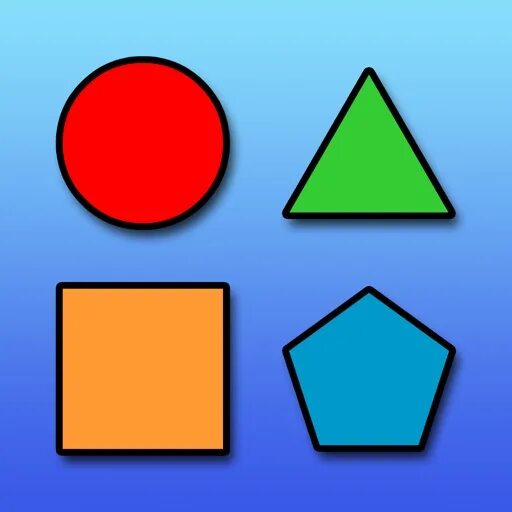 Shape application. 2d shapes. all 3d shapes poster.