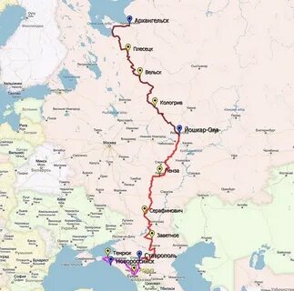 Архангельск москва автомобилем