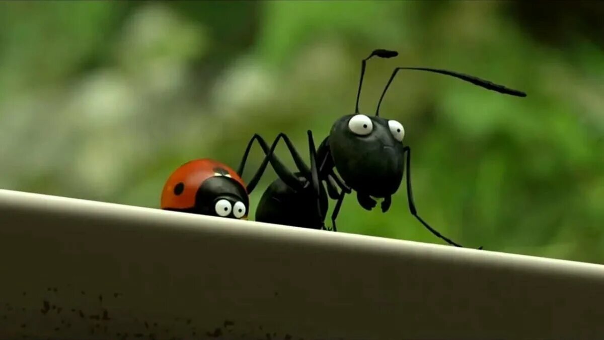 Букашки приключение в долине муравьев. Minuscule цикада. Minuscule Божья коровка.