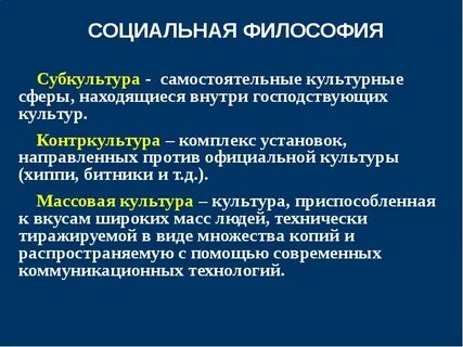 Социально культурная субкультура