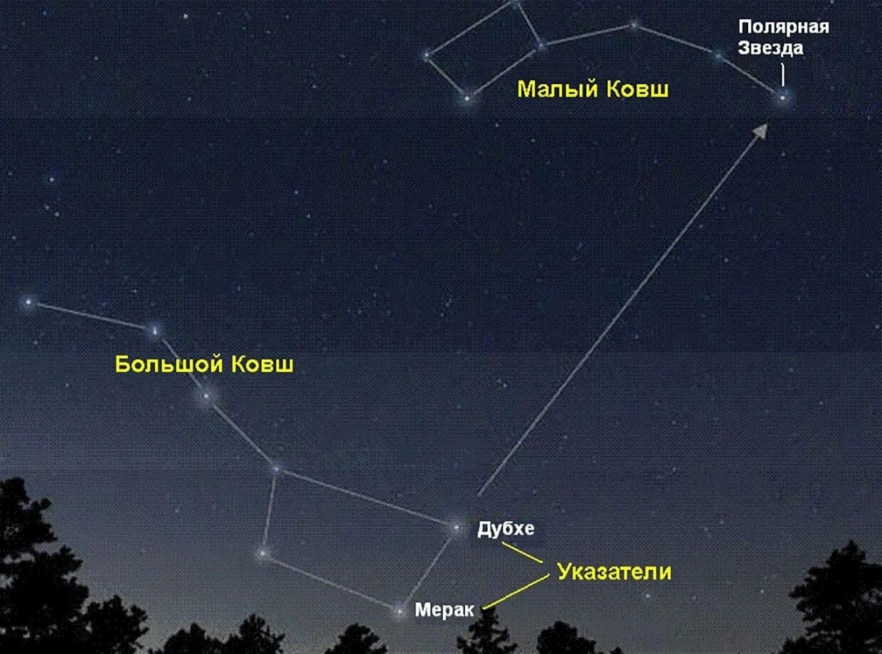 Полярная звезда малой и большой медведицы. Звёзды большая Медведица Полярная звезда. Полярная звезда по Ковшу большой медведицы. Большая и малая Медведица Северная звезда. Включи северную звезду