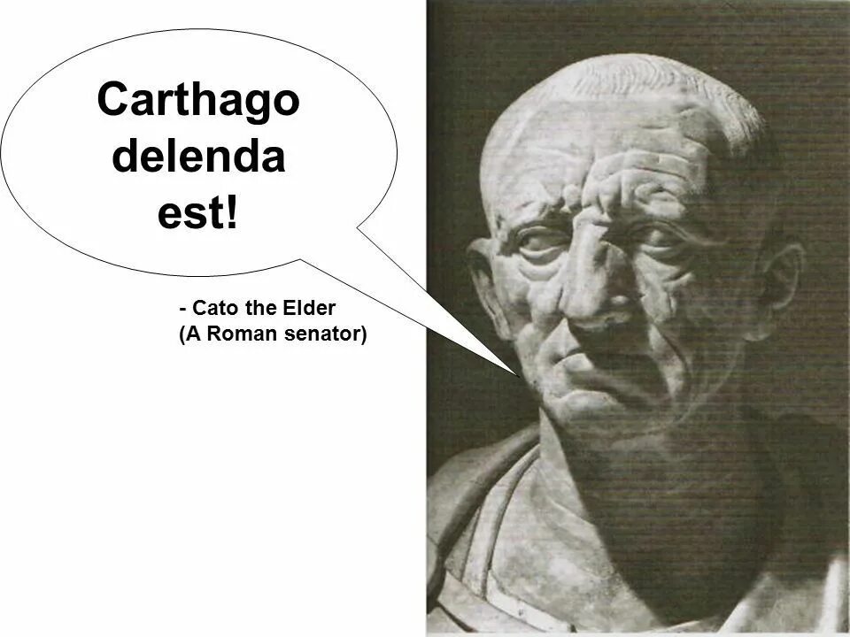 Carthago delenda est. Сенатор Катон старший скульптурный портрет.