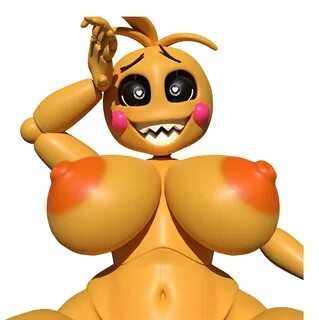 toy chica (fnaf), animatronic, huge breasts, robot, submissive, thick thigh...