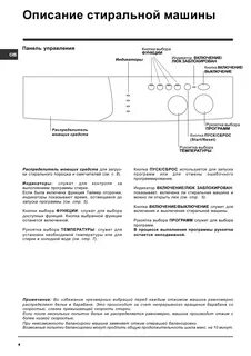 Индезит стиральная машина инструкция на русском