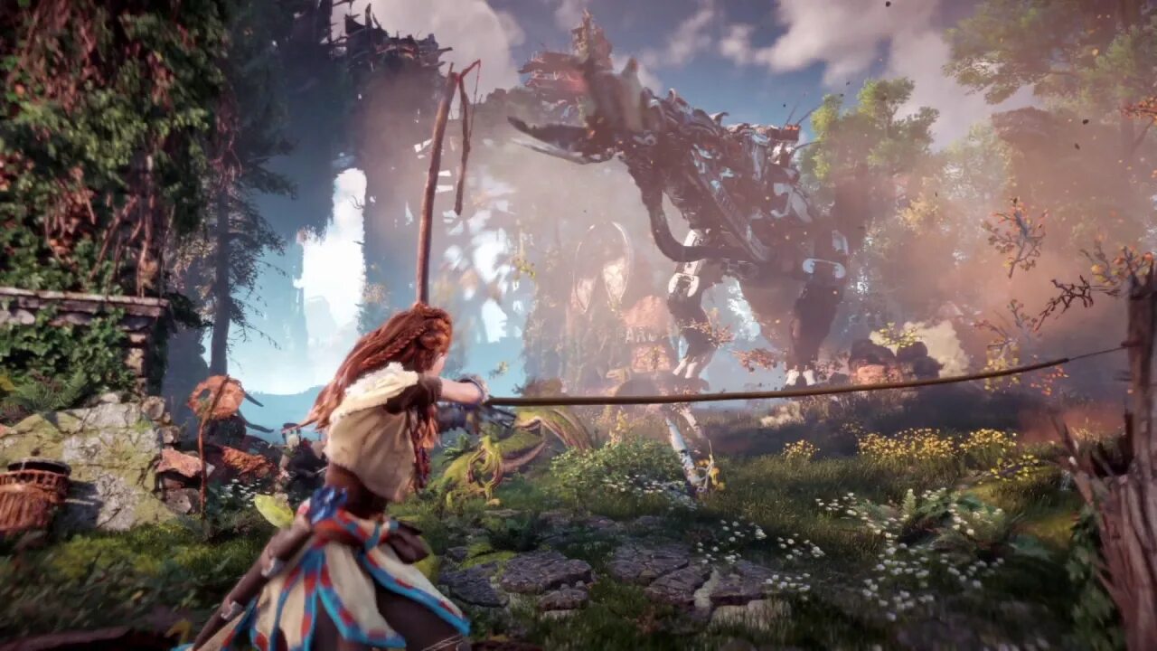 Хоризон сюжет. Хорайзон Зеро давн сюжет. Horizon Zero Dawn копье. Хорайзон 2 сюжет.