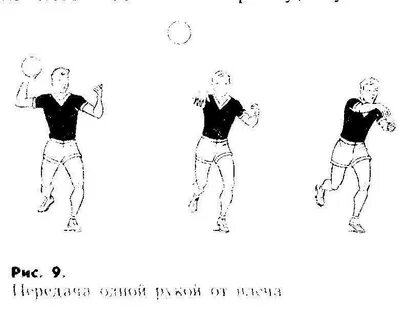 Передача одной рукой от плеча