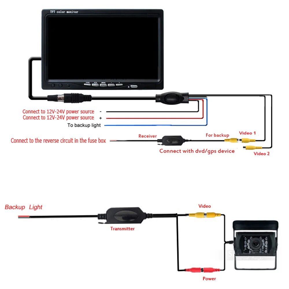 Как подключить задний камера автомобиль. Модуль передатчик беспроводной камеры заднего хода.