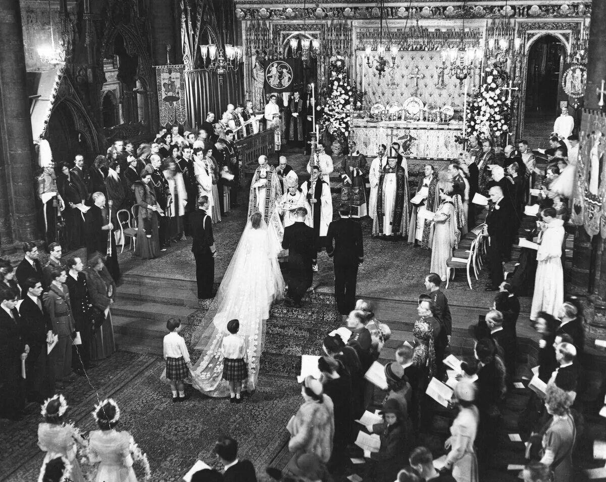 Свадьба Елизаветы 2 и принца Филиппа.