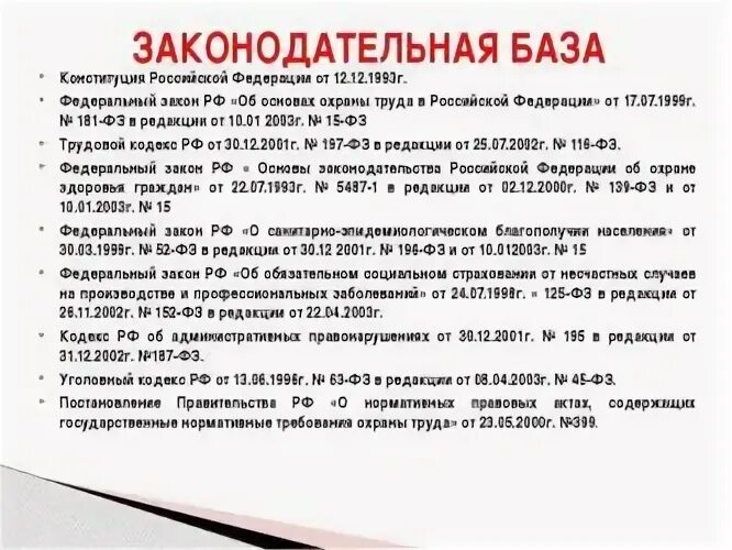 Регламент охраны труда. Время отдыха. Трудовой кодекс. Внесение поправок в законодательство. Режим труда и отдыха по тк рф.