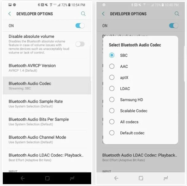 Сменить кодек блютуз. Bluetooth samsung s9. кодеки bluetooth. bluetooth кодек samsung. аудио кодеки sbc.