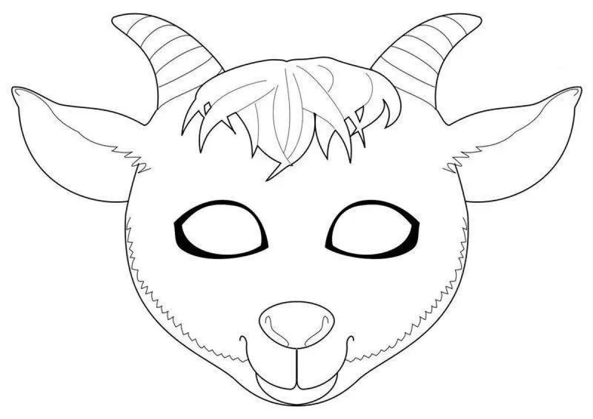 Коза улыбается. Лицо казы. Гримм козленка. Грим козы. Голова козы очертания.
