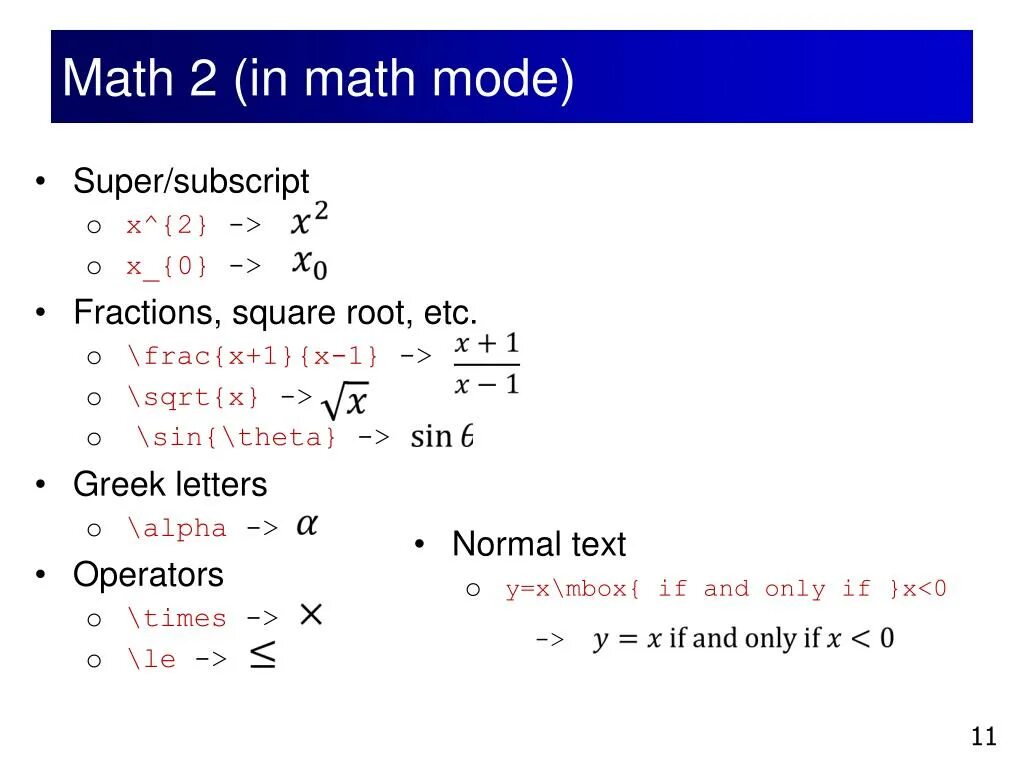 Latex math. Latex презентации. Mode Math. Латех презентация.