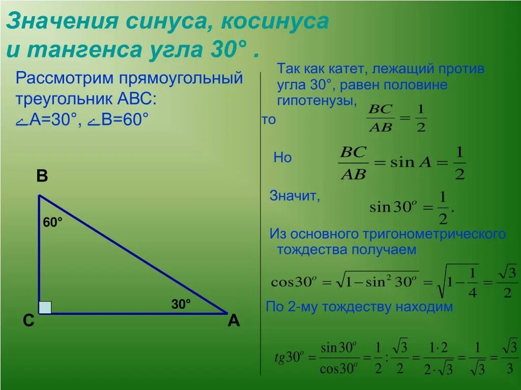 Синус косинус тангенс острого угла. Синус косинус тангенс треугольника 45 градусов. Тангенс 45 градусов в прямоугольном треугольнике. Синус, косинус, тангенс и косинус угла. Тригонометрические функции угла от 0