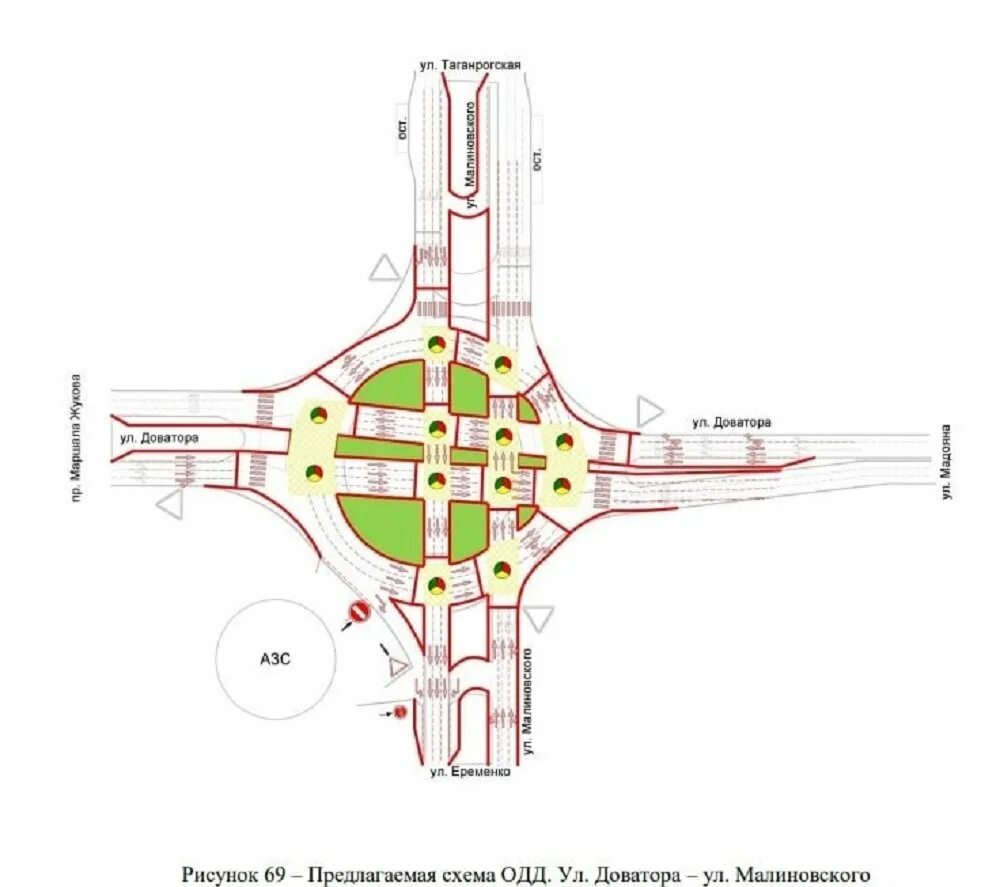 Турбоперекрёсток схема. Сложные перекрёстки Ростов. Светофор на Доватора Ростов-на-Дону. Кольцо на Малиновского Ростов.