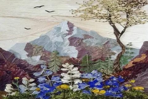 Ошибана картины из засушенных