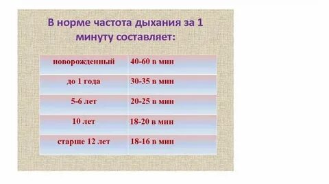 Сколько выдохов делает в минуту