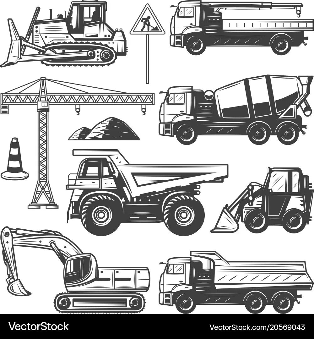 Первая строительная техника. Строительная техника иллюстрация. Строительная техника вектор. Рисунки строительной техники. Строительные машины для детей.