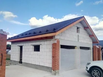 Гараж из газобетона на 2 машины