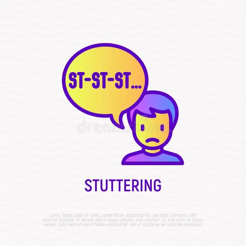 Stammer. Stammering. Stuttering playfully. I'M Stuttering.