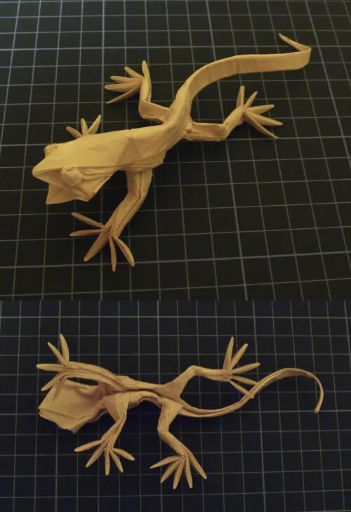 Ящерица из бумаги. Оригами ящерка. Поделка ящерица из бумаги. Оригами ящерица из бумаги для детей.