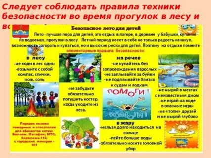 Безопасность на каникулах 4 класс