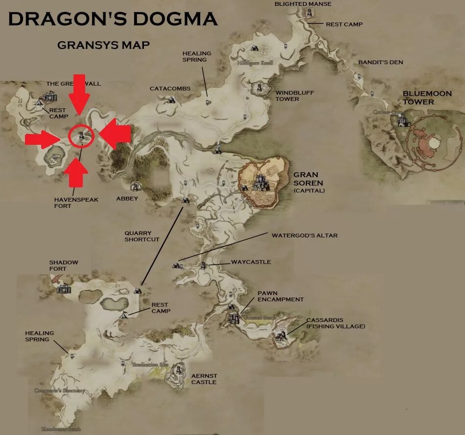 Dragon's Dogma Dark Arisen Ведьмин лес карта. Dragon Dogma 2 карта. Dragons dogma dark arisen карта