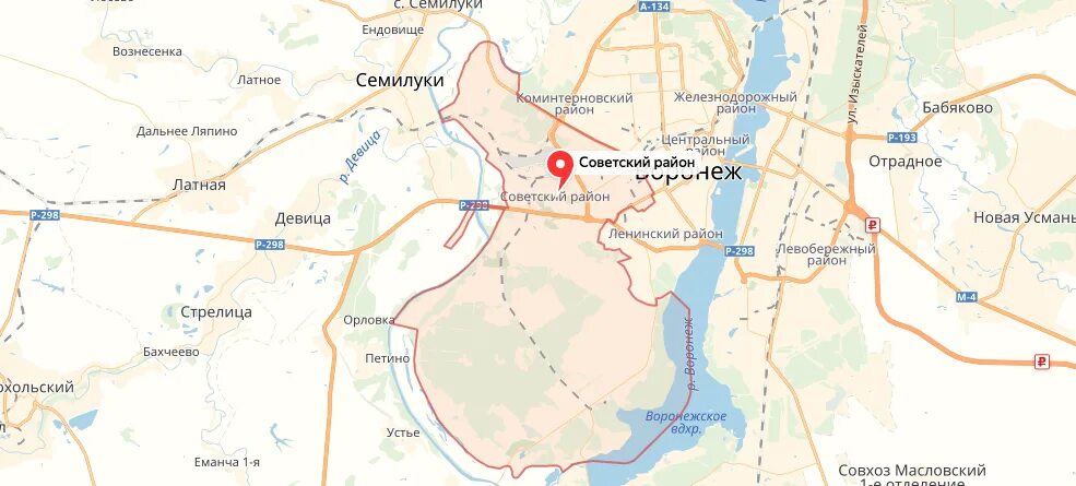Карта осадков калач воронежский