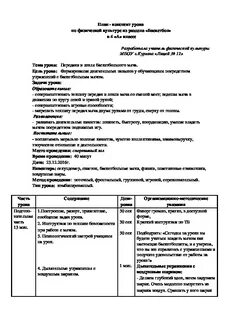 Конспекта занятия кро