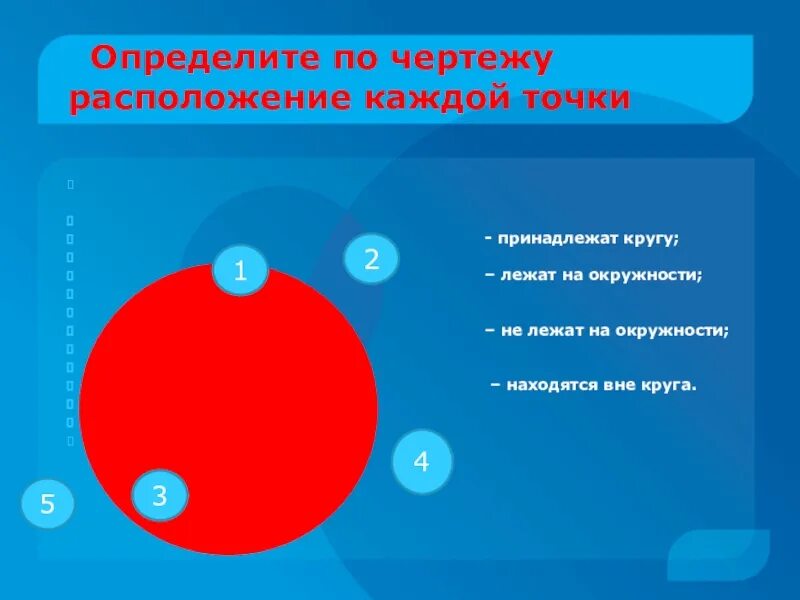 Принадлежат кругу. Точки не принадлежащие кругу 2 класс математика. вспомни теорию какие точки принадлежат кругу а какие лежат вне круга.