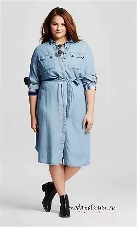 платье джинсовое 940595 bonprix. джинсовое платье киаби. джинсовые платья для полных женщин. платье киаби. платье джинсовое.