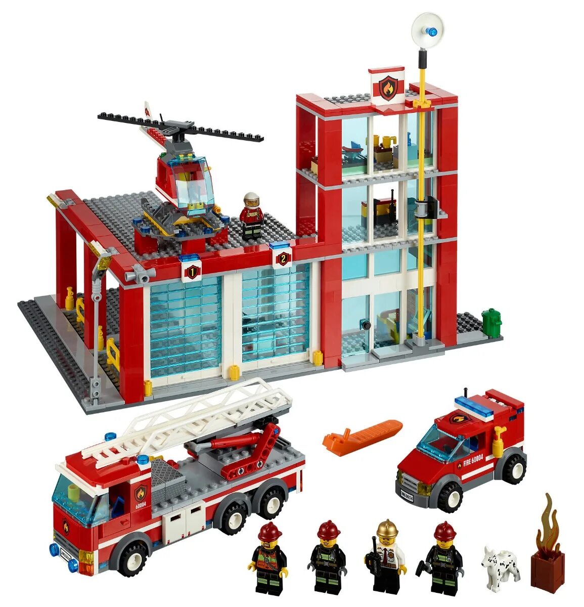 Сити пожарная. LEGO City 60004. Лего City 60004. LEGO пожарная станция 60004. Лего Сити 60004.