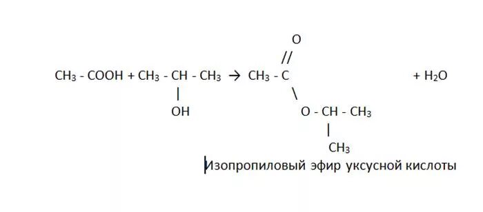 Пропанол-2 и уксусная кислота. Пропанол 2 изопропиловый эфир уксусной кислоты. Уксусная кислота и пропанол 2 реакция.