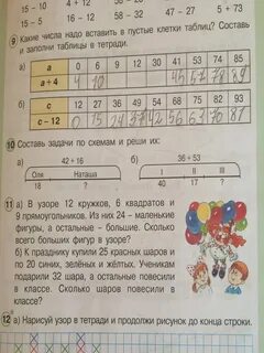Составь в тетради таблицы и реши задачи