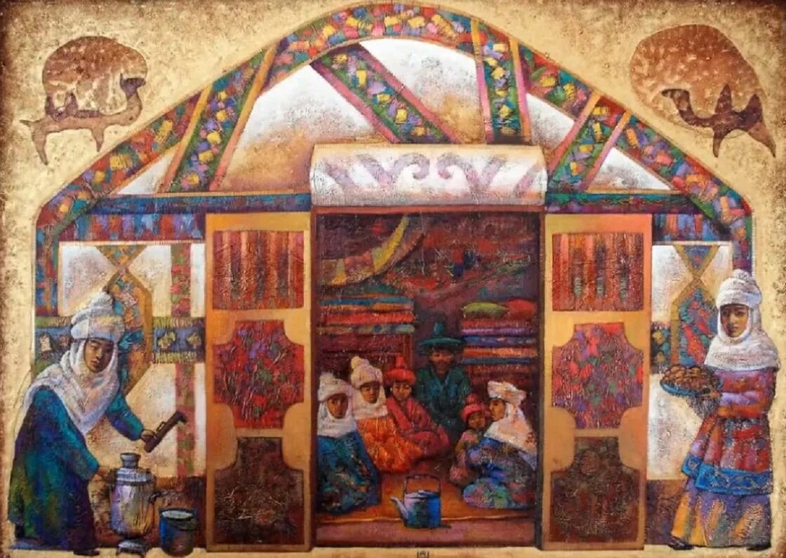 Салихитдин Айтбаев художник Казахстана. Современная казахская живопись. Картины казахстанских художников.