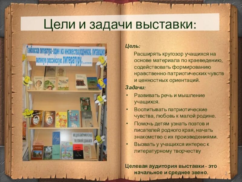 Цель выставки книг