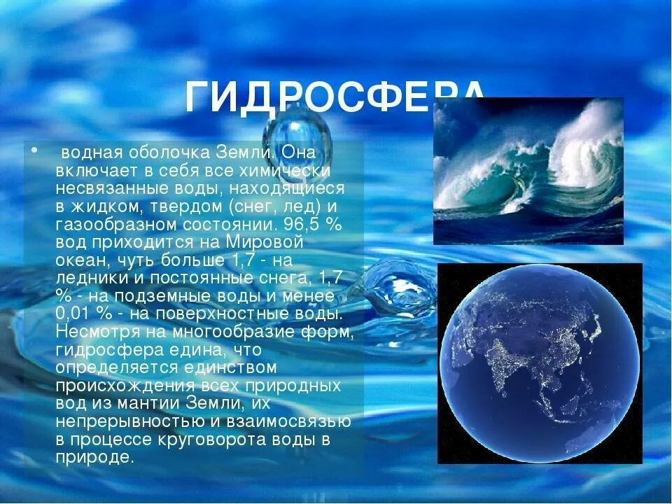 Гидросфера это оболочка земли ответ. Гидросфера. Гидросфера земли. Водная оболочка земли. Воды гидросферы.